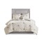Gracie Mills Donna Chic Reversible Comforter Set Grey Ivory 6-Piece Cotton Grace-12206